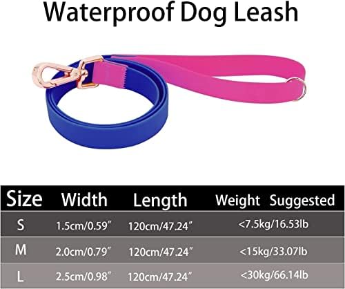 רצועה צבעונית אטומה למים לאימוני כלבים-[ZLLE016] ג'לי צבע חסימת ג'לי מסוגננת חסונה בטוחה אנטי-אודור קל לניקוי רצועה לכלבים